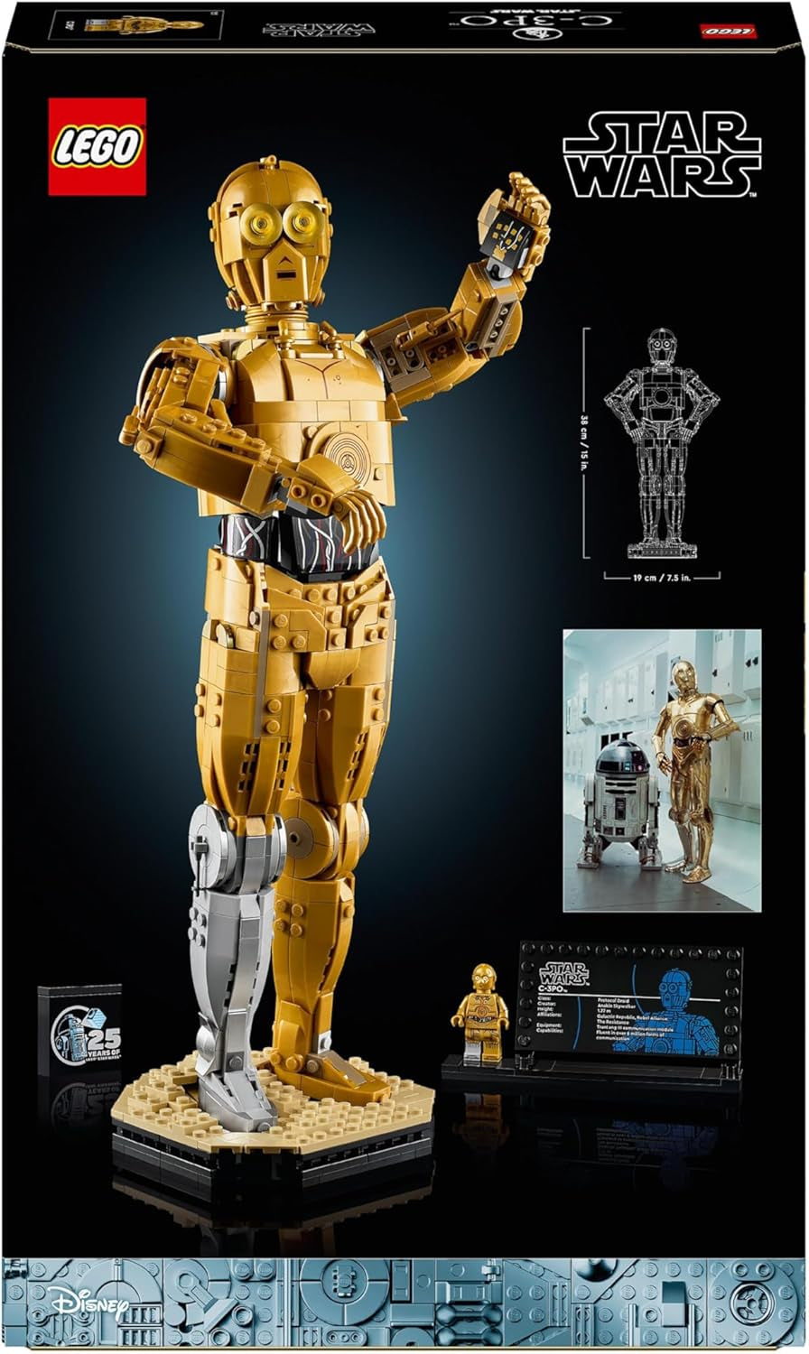 LEGO Star Wars C-3PO B, Droïde à construire, Modèle à collectionner, à construire et à exposer, Idée cadeau nostalgique pour adultes et fans, Pièce de collection, Fantasy Playset 75398 Jeux de construction Besuche den LEGO-Store