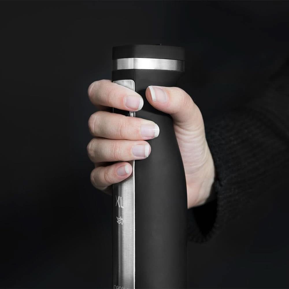 Cecotec Batteur à main Powergear 1500 - Klingen Aus Titanium Beschichtung, 21 Geschwindigkeitsstufen, 1500 W, Inklusiv Glas Mit Deckel. (Schwarz Und Edelstahl, XL) Cuisine Naty Shop