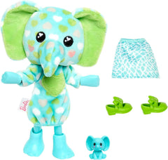 Barbie Cutie Reveal, Chelsea Puppe mit Elefantenzubehör, 7 Überraschungen, Haustier, Farbwechseleffekt, inkl Cutie Reveal Puppe, Geschenk für Kinder, Spielzeug ab 3 Jahre,HKR13
