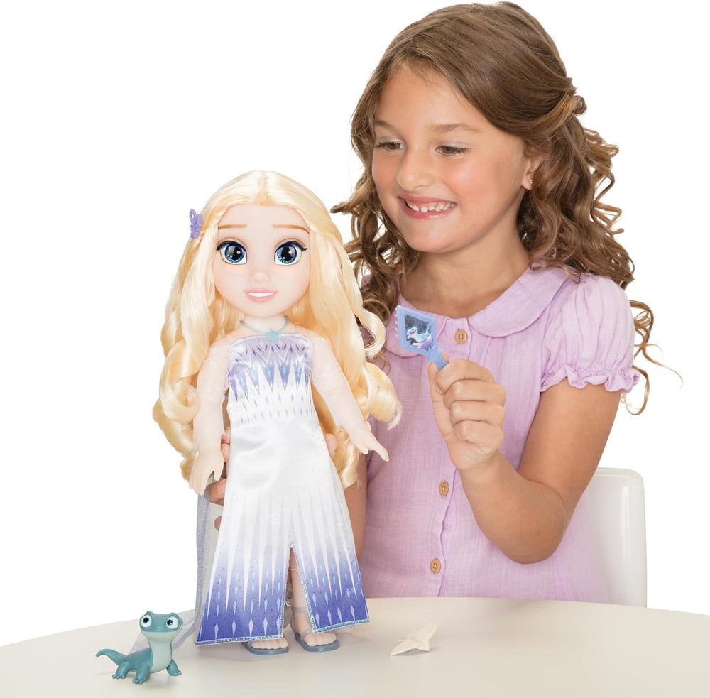 Disney Die Eiskönigin Singende ELSA La poupée Reine des Neiges 35 cm, chante "Show Yourself", avec accessoires pour plus de plaisir, parfait pour les filles à partir de 3 ans Blanc et Bleu