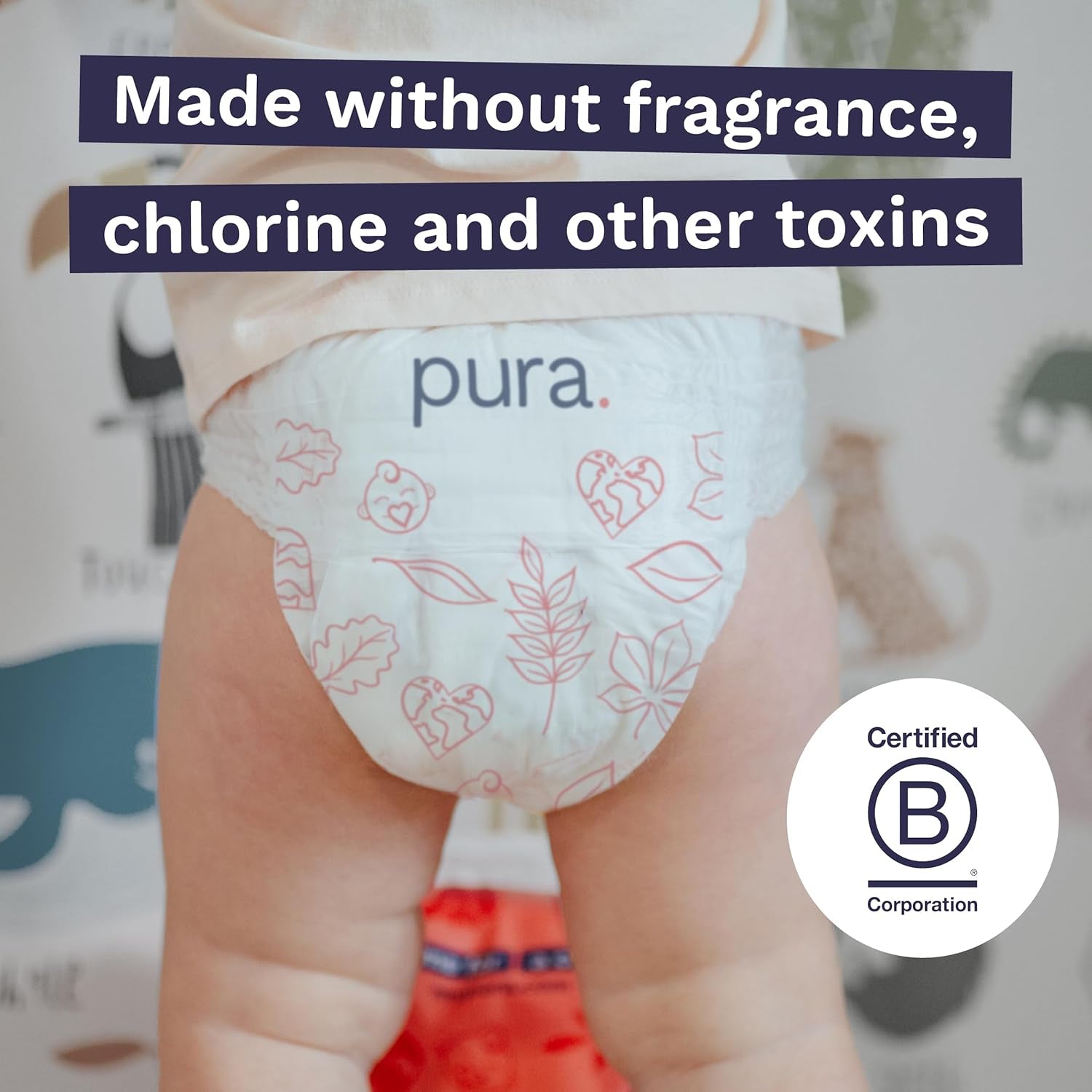 Culottes écologiques, taille 7 (17 kg +), 16 pièces, sous-vêtements jetables pour peaux sensibles et allergiques, sans parfum, tirage latéral