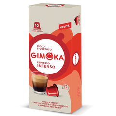 Gimoka Kaffeekapseln Espresso Intenso, Intensität 12/13-100 Kapsel - Compatible avec Nespresso* Haushalts-Espressomaschinen - 100 Stück (10 x 10 Getränke) - Hergestellt en Italien