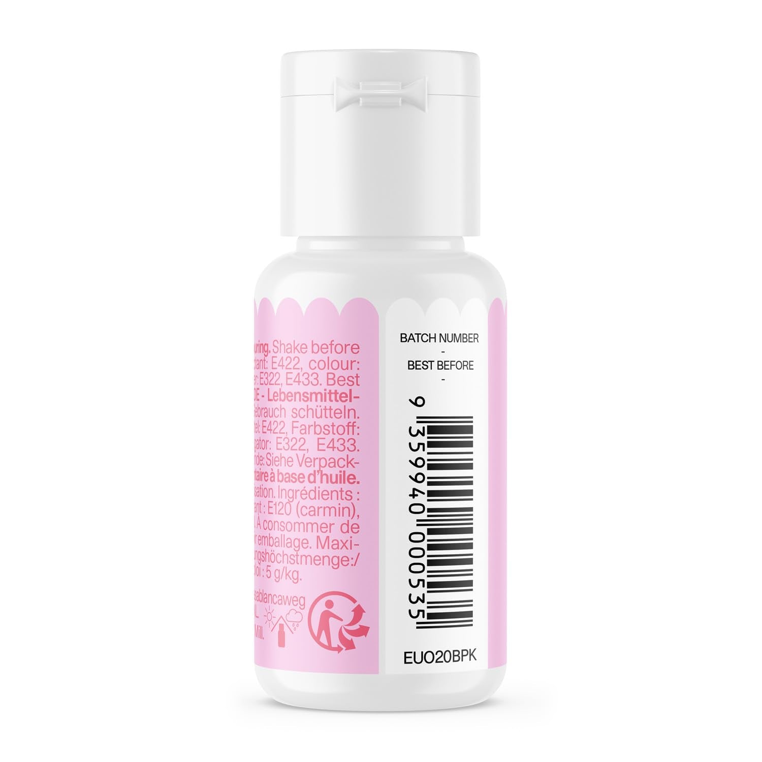 Color Mill Colorant alimentaire à base d'huile, mélange d'huile rose pâle – Colorant alimentaire pour chocolat, fondant, muffins, gâteaux, pâtisserie, macarons – Colorant alimentaire pour décoration de gâteaux – 100 ml