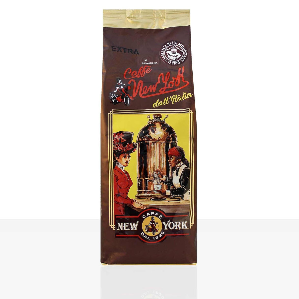 New York Caffe Extra 12 grains de café x 1 kg, 100% Arabica avec Jamaica Blue Mountain