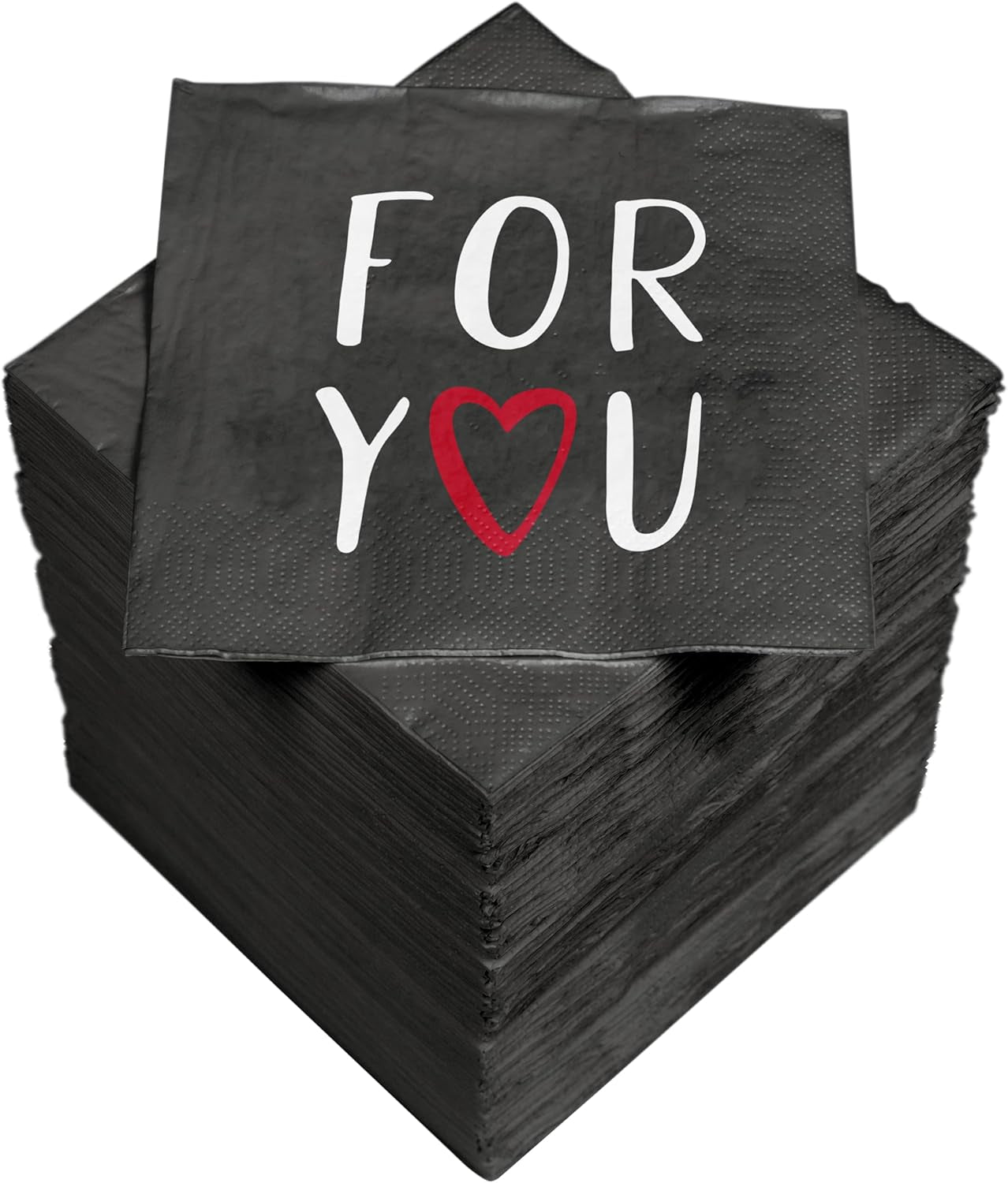 Serviettes de cocktail HEKU 'Schön Dass Du Da Bist', 3 couches, 25X25Cm, 150 pièces I Design élégant I Idéal pour les célébrations I Pratiquement emballé