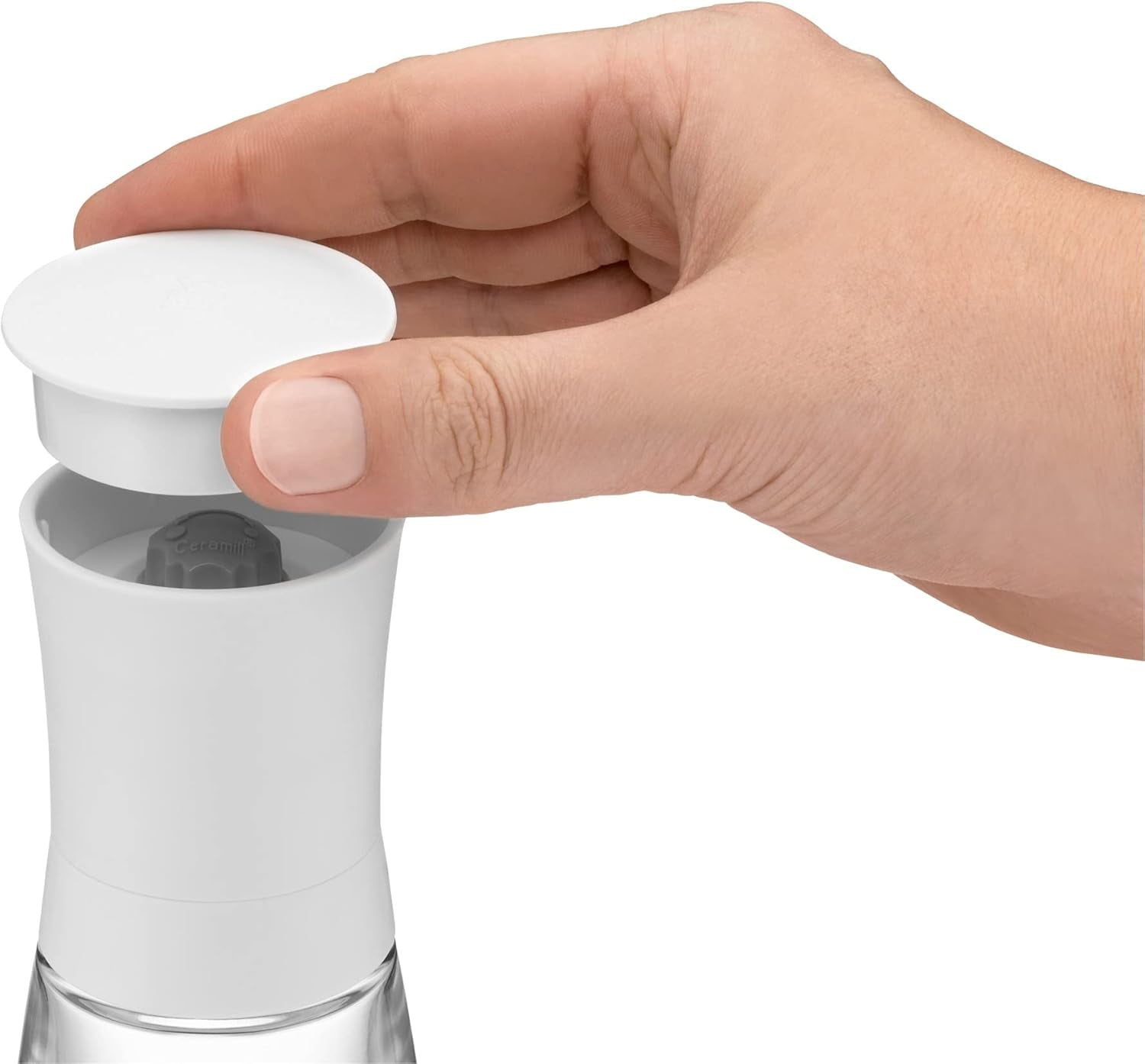 Moulin à sel ou à poivre WMF Trend 14 cm, sans remplissage, moulin en céramique, plastique, verre, blanc Moulins et trancheuses Naty Shop