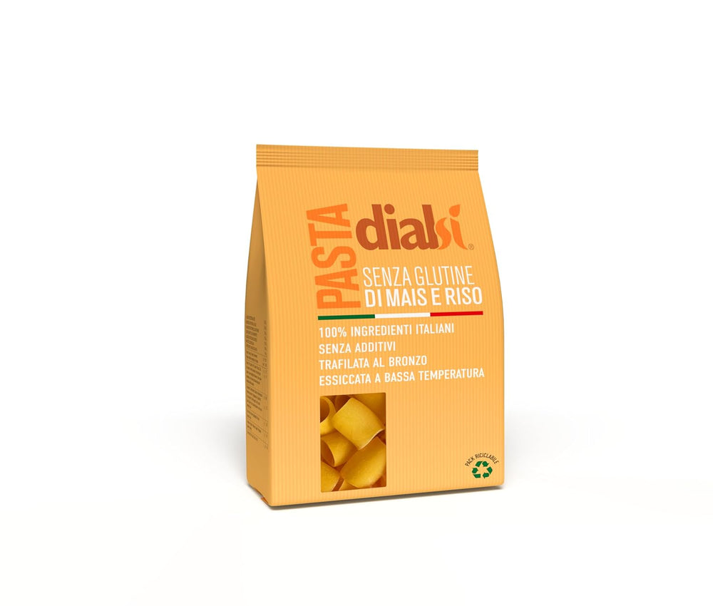 Pâtes en forme d'étoile Dialsi, pâtes de maïs et de riz sans gluten, cuites au bronze, ingrédients 100 % italiens, sans additifs, cuisent en 8 à 9 minutes, paquet de 300 g