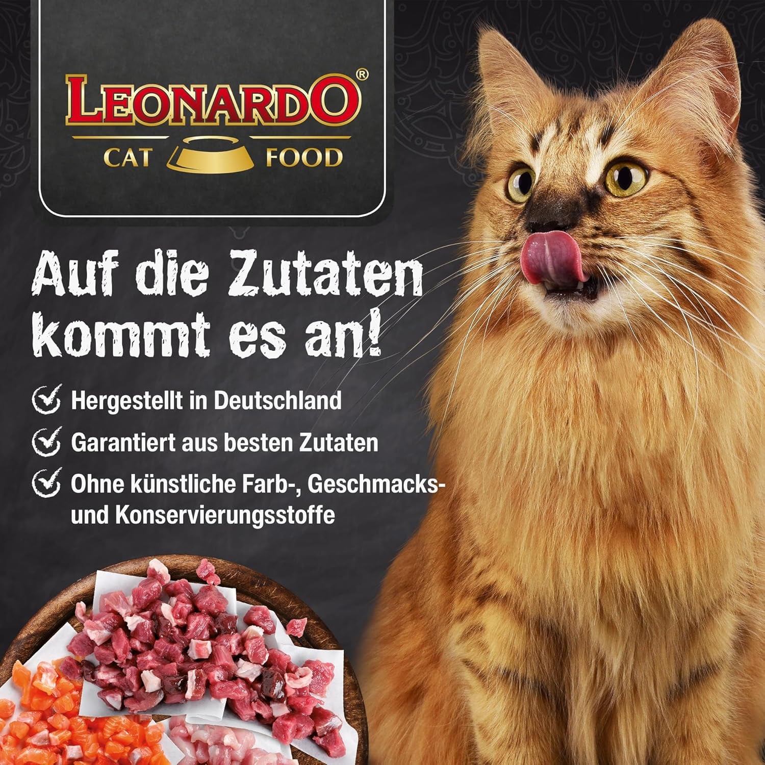 LEONARDO Nourriture humide [6x800g Canard] | Nourriture humide pour chats sans céréales | Aliments humides complets en conserve