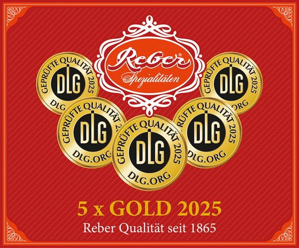 Boules Reber Mozart au chocolat noir, pack de 6 avec pâte d'amande et nougat, vegan - 1 x 120 g