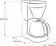 Melitta Easy – Machine à expresso avec filtre et carafe en verre, pour jusqu'à 10 tasses de café, noir