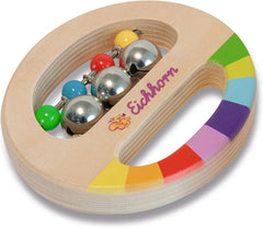 Eichhorn - ensemble musical 2 pièces, comprend un jouet avec des cloches et un bâton sonore, des instruments de musique en bois colorés, à partir de 1 an Jouets pour bébés Naty Shop