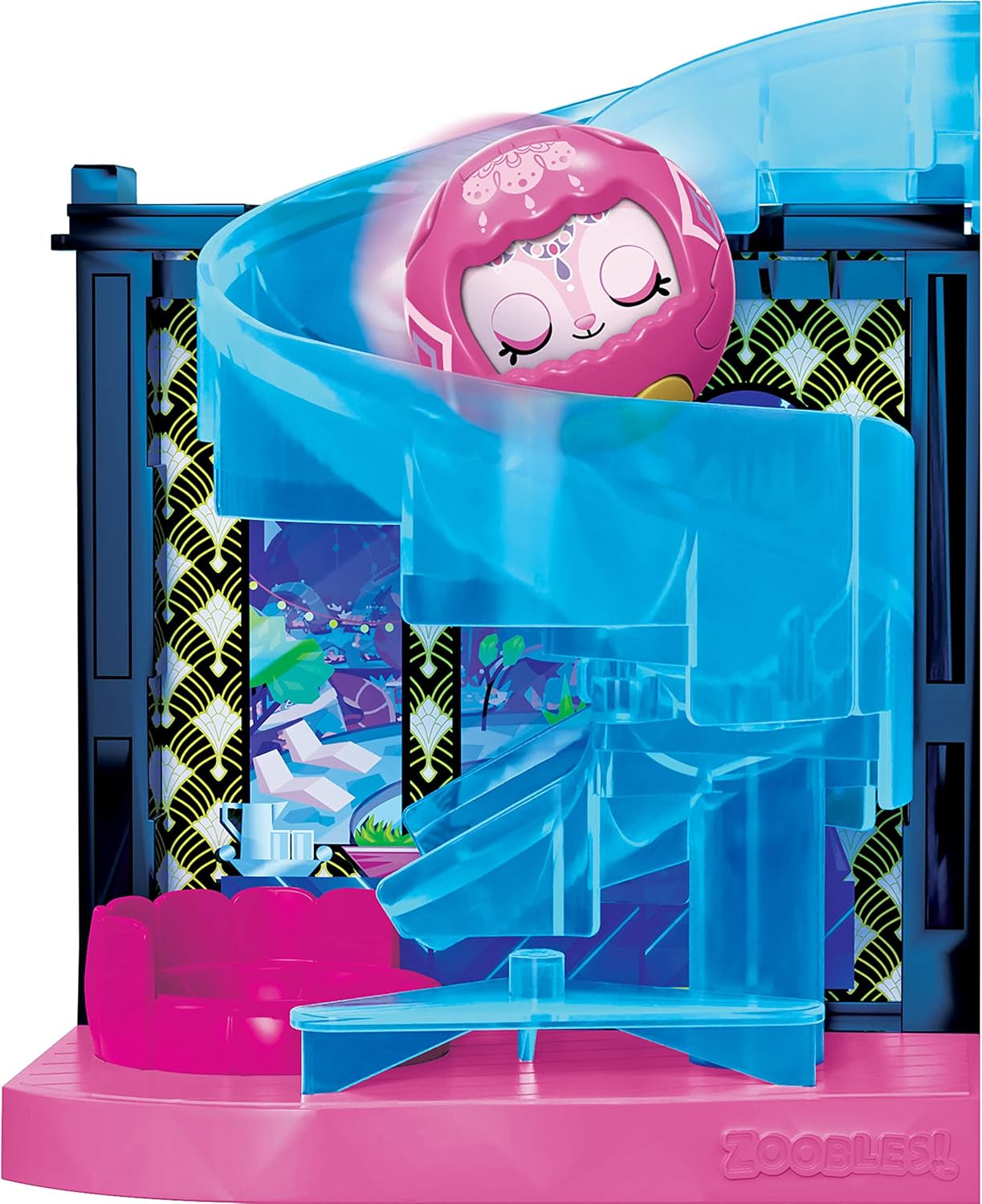 Zoobles Magic Mansion Maison de rêve transformable 6 pièces, toboggan et accessoires