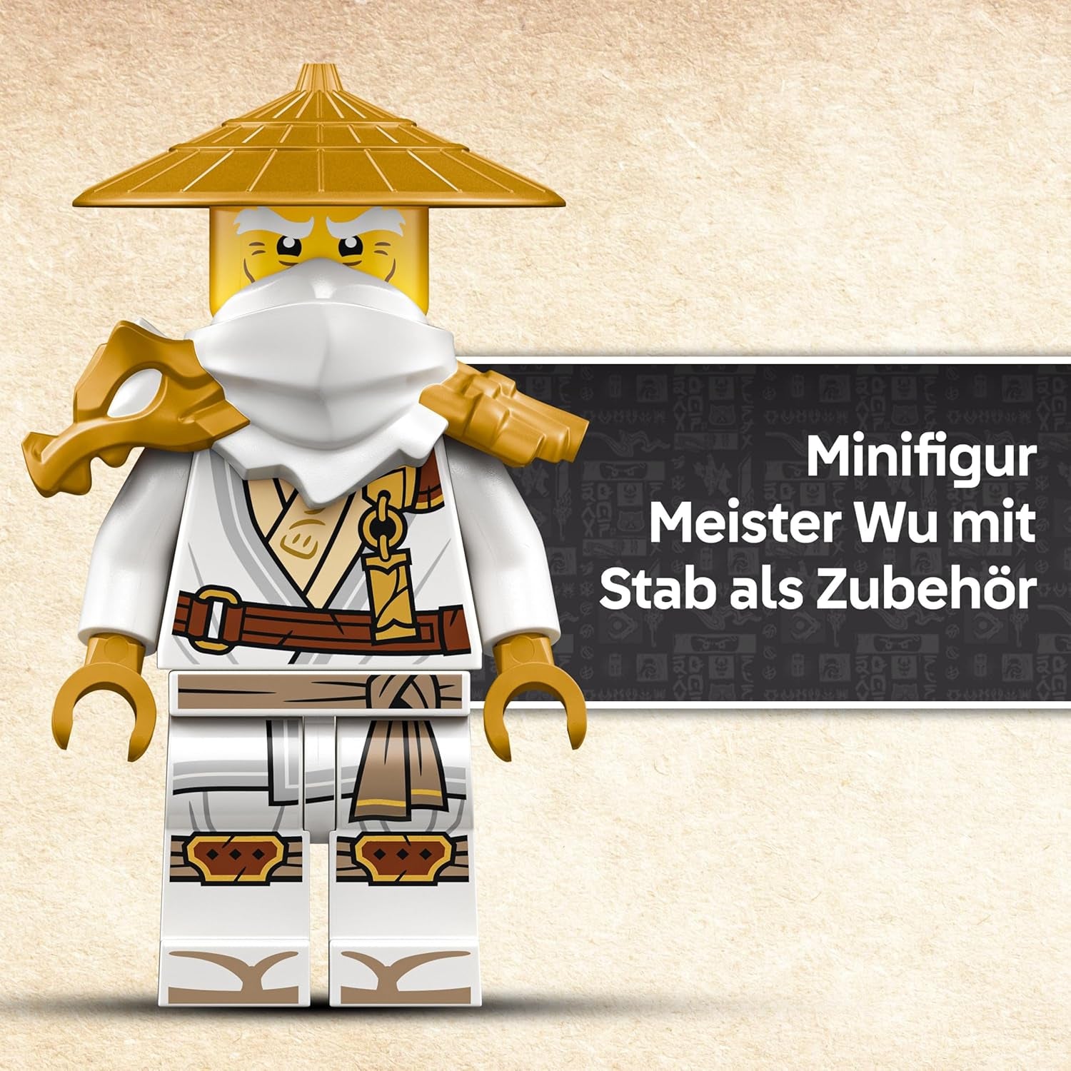 LEGO NINJAGO Wächterdrache Bauset - Avec Drachenfigur, Meister Wu Minifigur & Ständer - Jeu de construction pour jeunes à partir de 14 ans et adolescent 71847