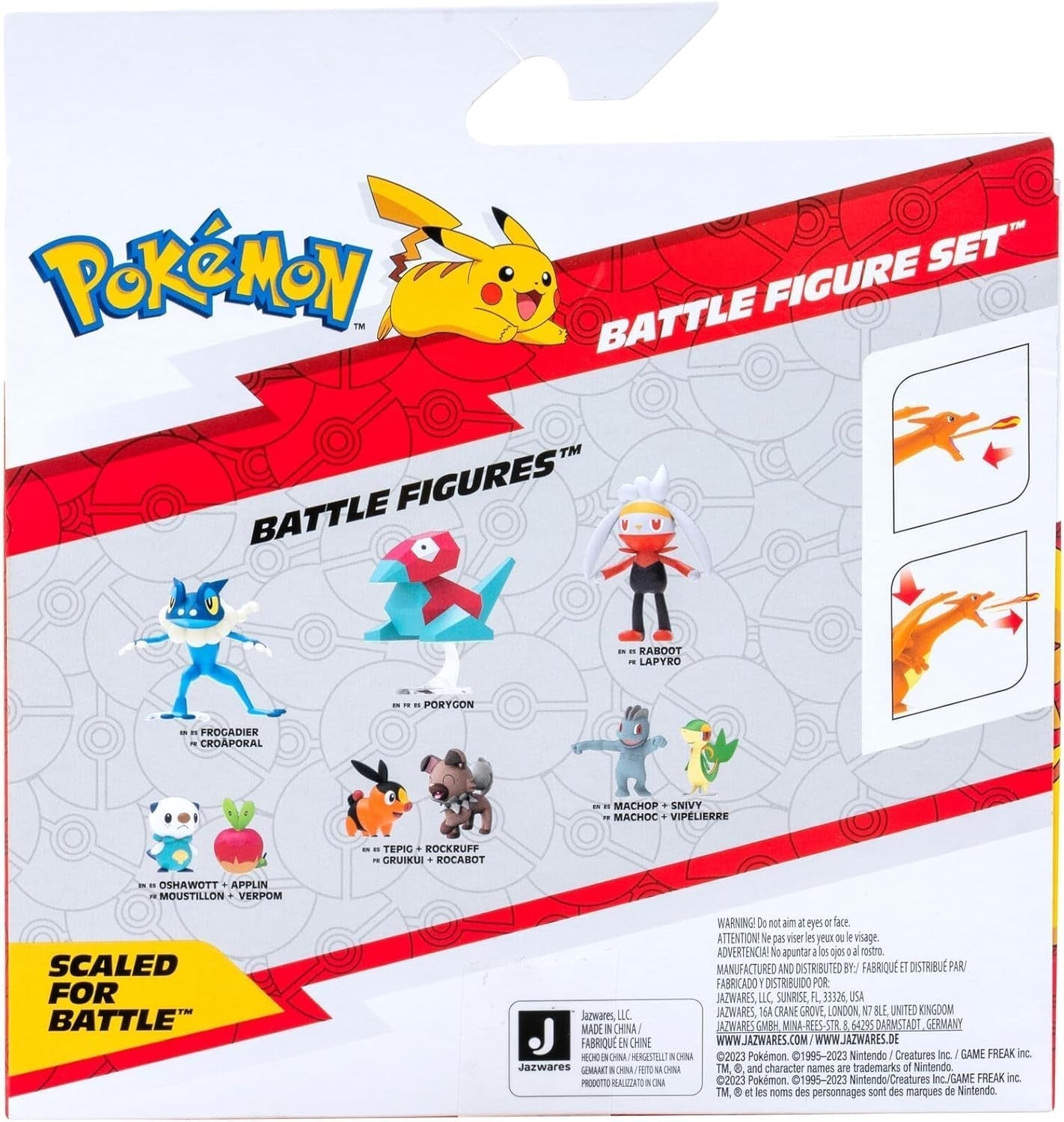 Pokémon PKW3459 - Pack de figurines de combat - Glurak & Pikachu, Glurak mobile avec Pikachu Figurines Naty Shop