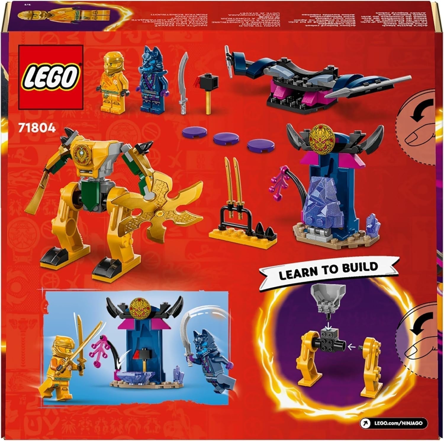 LEGO NINJAGO Le Battle Mech d'Arin, jouet Ninja pour les enfants à partir de 4 ans Avec figurines Incl. Arin avec mini katana, figurines et robots, petit cadeau pour garçons et filles 71804 Jeux de construction Besuche den LEGO-Store