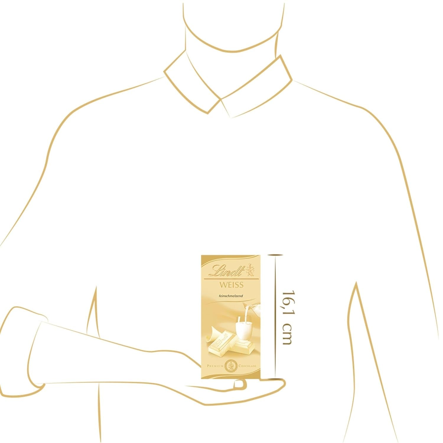 Chocolat blanc fondu fin Lindt, 100 grammes Bonbons au chocolat Naty Shop