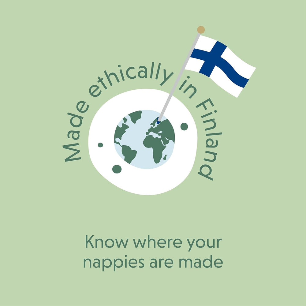 Couches Moomin Baby Eco, taille 3, 5-8 kg, 48 pièces, couches souples de qualité supérieure | Doux et agréable pour la peau, respirant, absorbant, sans produits chimiques inutiles |