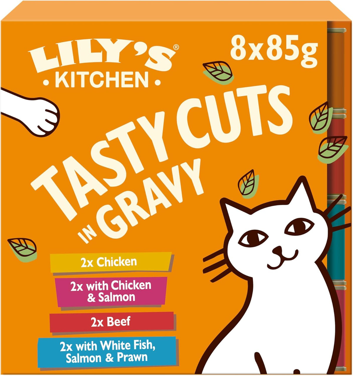 Lily's Kitchen Nourriture humide pour chat adulte, à base d'ingrédients naturels, délicieux morceaux en sauce, paquet multiple, 8 boîtes x 85 g
