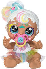 Baby Sister-Puppe Mini Mello als Einhorn, 1 Chiot avec sucette Spielzeug et Zauberschwamm pour magische Gesichtsbemalung. Grande, scintillante Augen, biegsame Arme und Beine, 50275