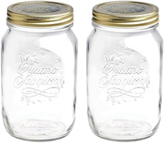 Pot de conservation Bormioli QUATTRO STAGIONI 1 litre (pack de 2) Boîtes de conservation alimentaire Naty Shop 1000 Ml (pack de 2)