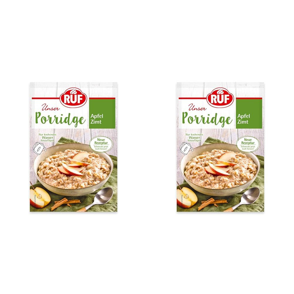 Gruau instantané RUF aux fraises et à la vanille, un repas d'été à base d'avoine prêt en 3 minutes, 1 sachet x 65g