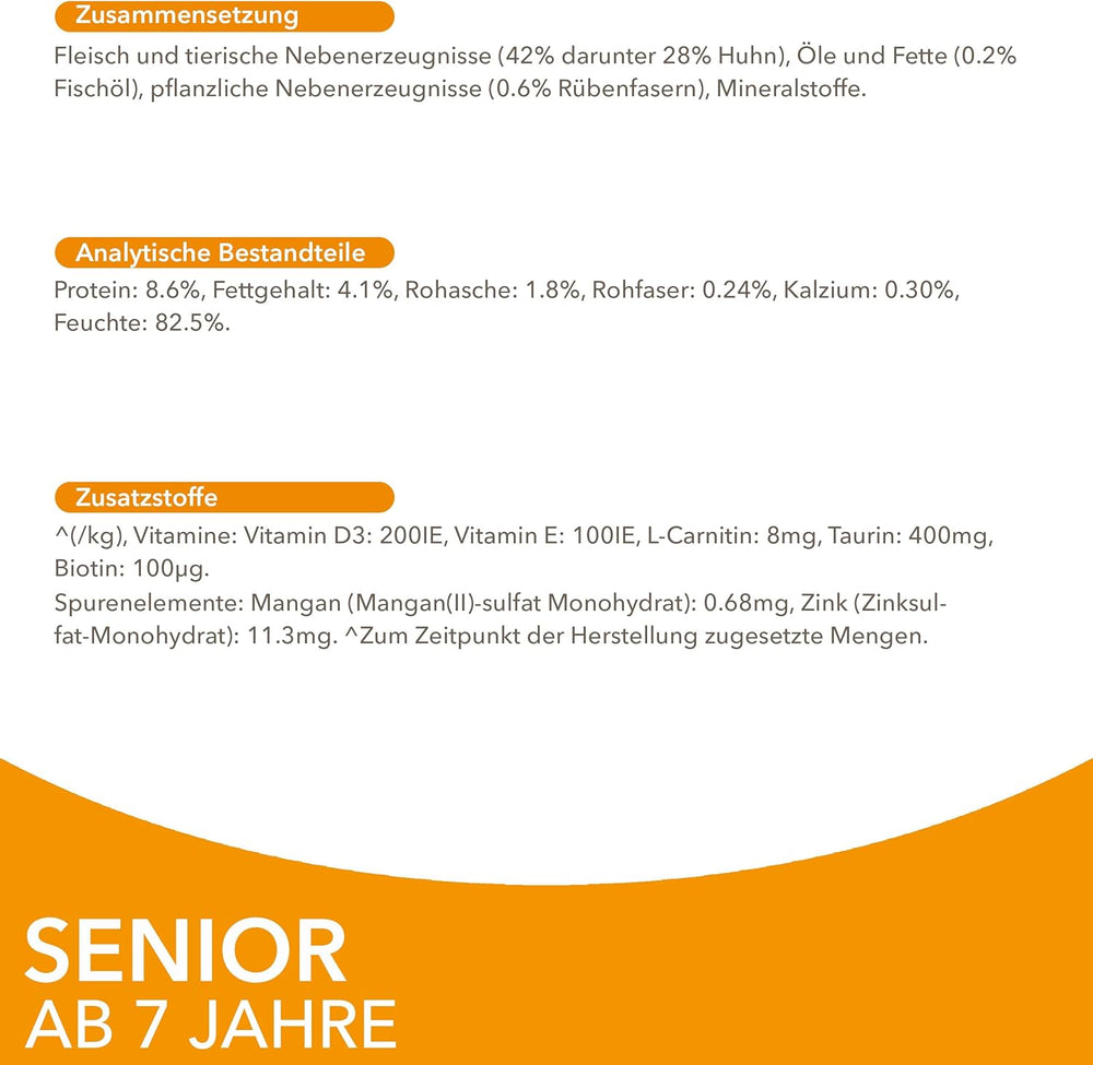 IAMS Delights Hrană umedă pentru pisici cu pui în sos pentru pisici senior de 7 ani și peste - Dimensiune de probă, Plic individual, 1 x 85g