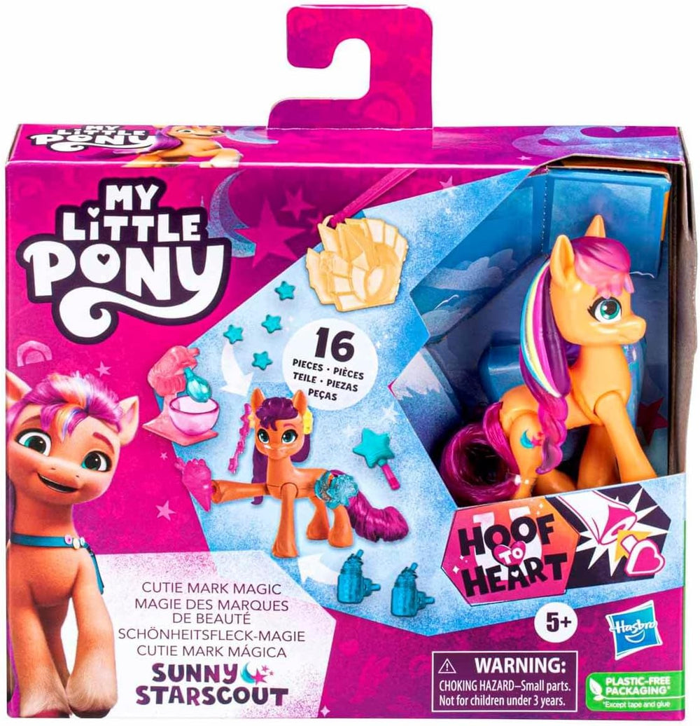 My Little Pony - Découvrez votre poney Sparkle : Beauty Mark Magic Sunny Starscout, poney du sabot au cœur 7,5 cm, à partir de 5 ans, F5250, multicolore