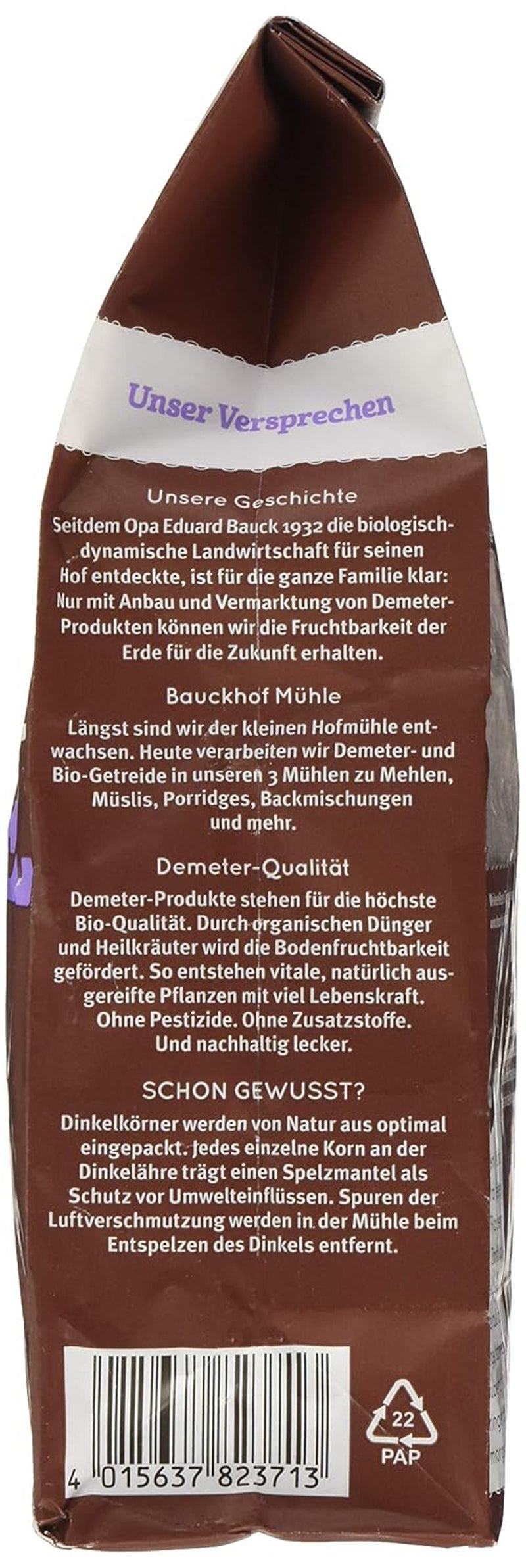 Bauck HOF Dinkelmüsli Schokozart, 425G (1Er Pack) Cereale Naty Shop
