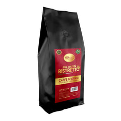 NIK CAFE' - Miscela Ristretto - Grains de café torréfiés, Ristretto de Sa Majesté en Italie - Lauréat du prix d'or pour les aliments et boissons de classe mondiale - Arabica et Robusta