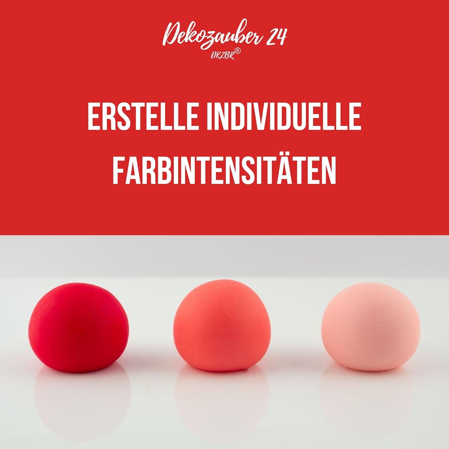 Dekozauber 24 Colorant Alimentaire Rouge, Gel, 30 g, Végétalien, Sans Sucre, Hautement Concentré, Colorant Alimentaire Rouge pour Fondant, Crème au Beurre, Boissons et Plus