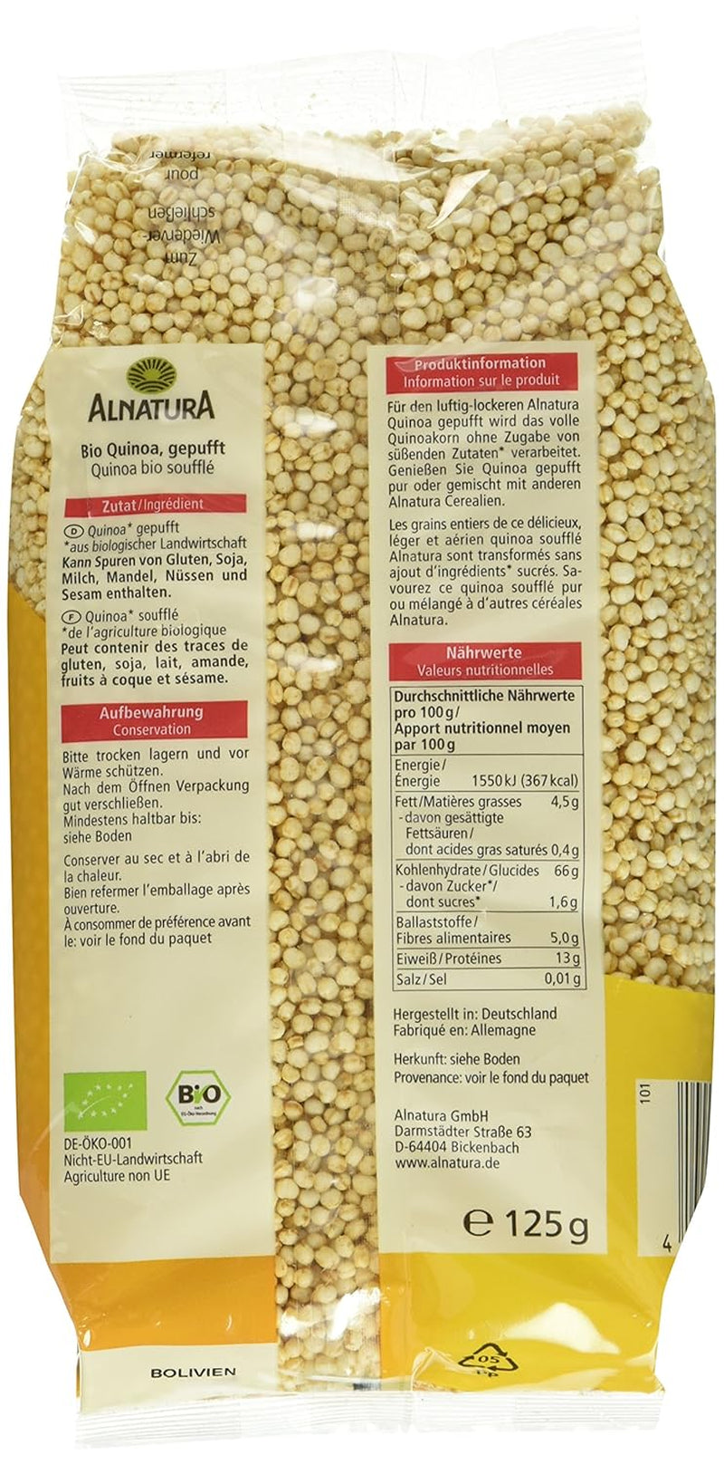 Quinoa expansé bio, 125g