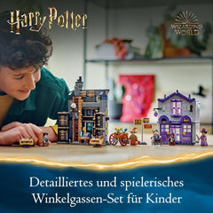 LEGO Harry Potter Costumes d'Ollivander et de Madame Malkin, Les Terres du Chemin de Traverse, Ensemble de jeu pour enfants, Jouets sorciers, Cadeaux fantastiques pour filles, garçons et fans à partir de 8 ans 76439 Jeux de construction Besuche den LEGO-Store