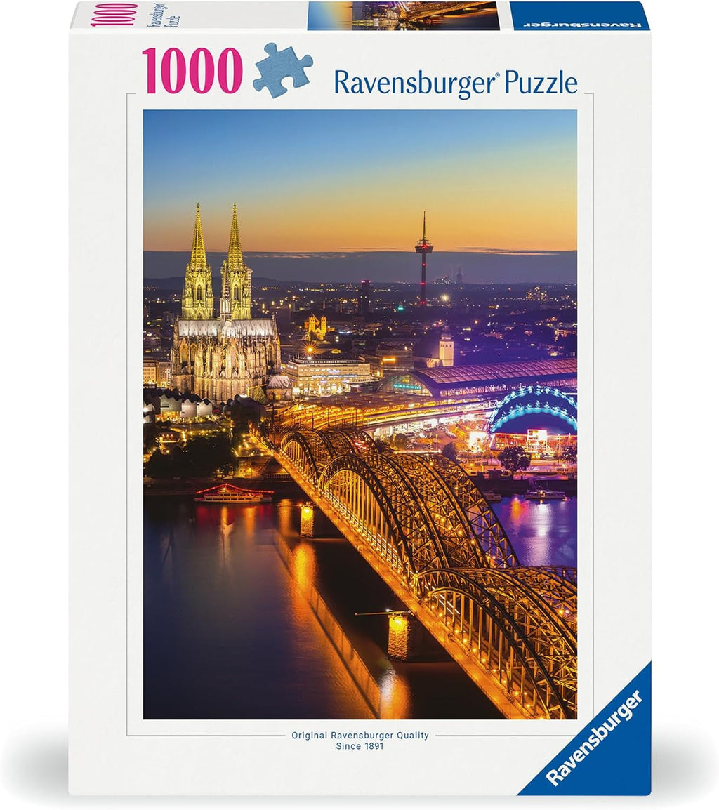 Ravensburger Puzzle 12000364 1000 piese - Leuchtendes Köln - Puzzle pentru adulți și copii de la 14 ani, Puzzle cu motivul orașului Köln, [Exclusiv la Amazon] Puzzle Naty Shop