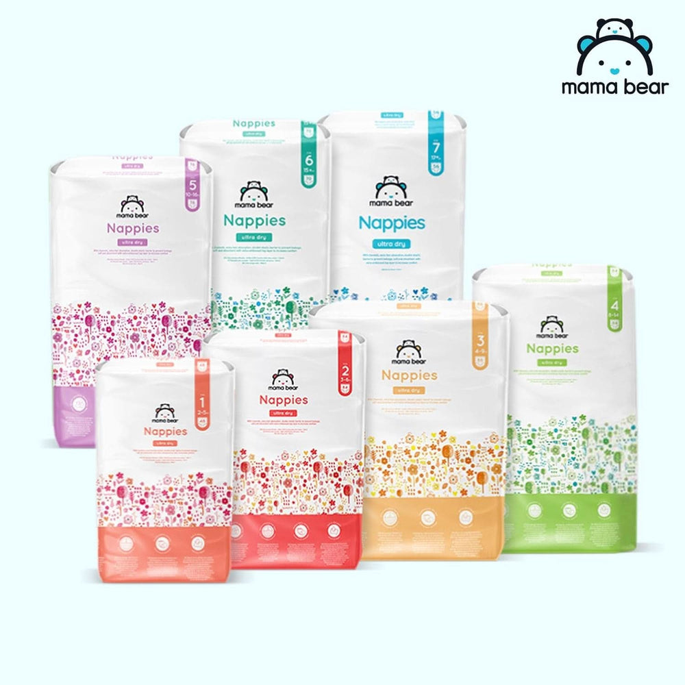 Scutece Mama Bear Ultra Dry, diverse marimi si cantitati Mama si Copilul Naty Shop