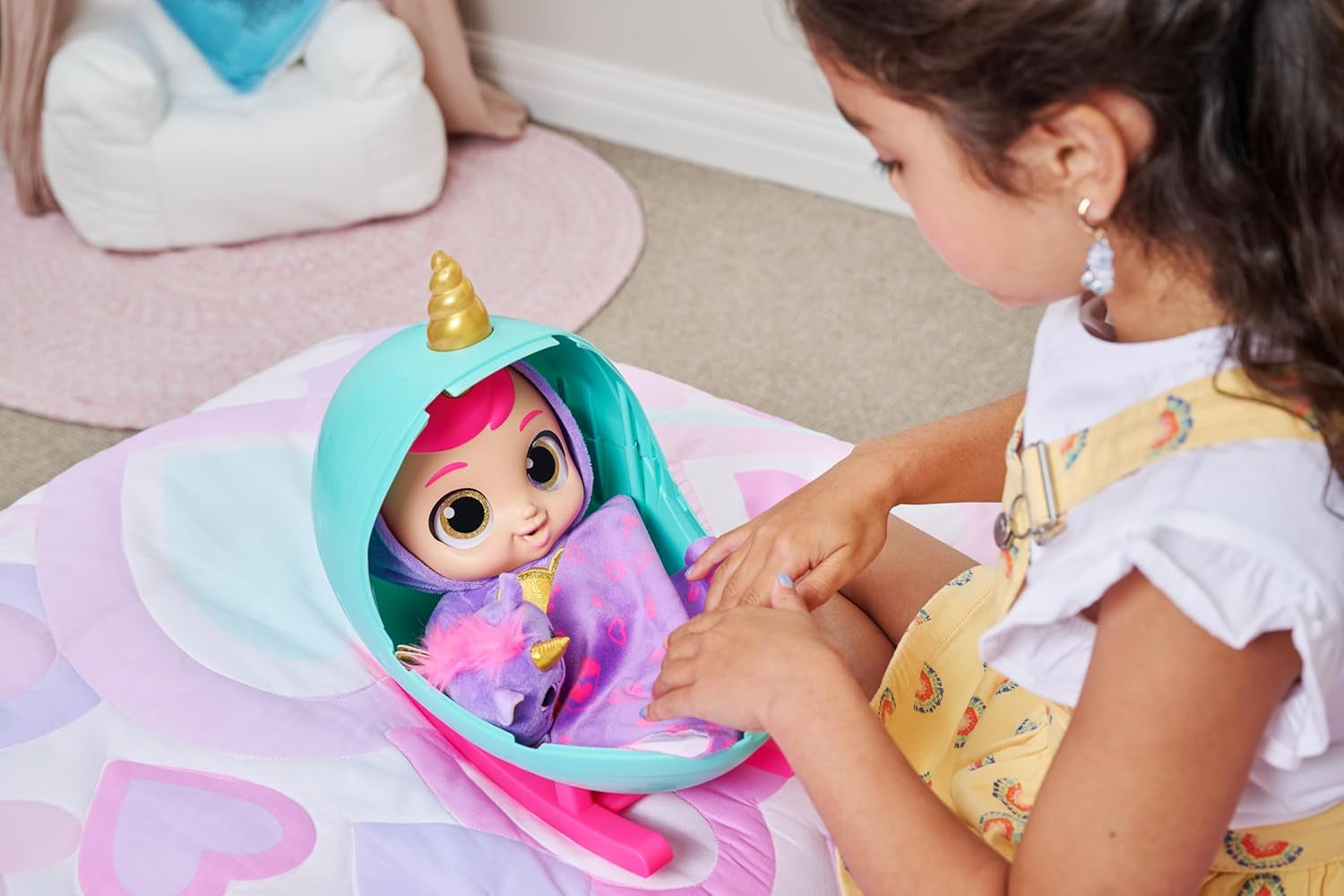 Babycorns série 1 de ZURU Magical Cat (Mac) poupée avec accessoires, jouet Surprise de déballage pour enfants filles