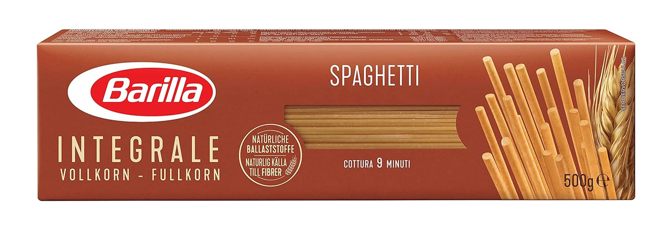 Barilla Pasta Integrale Fusilli – Pâtes de semoule aux fibres naturelles, 500 g