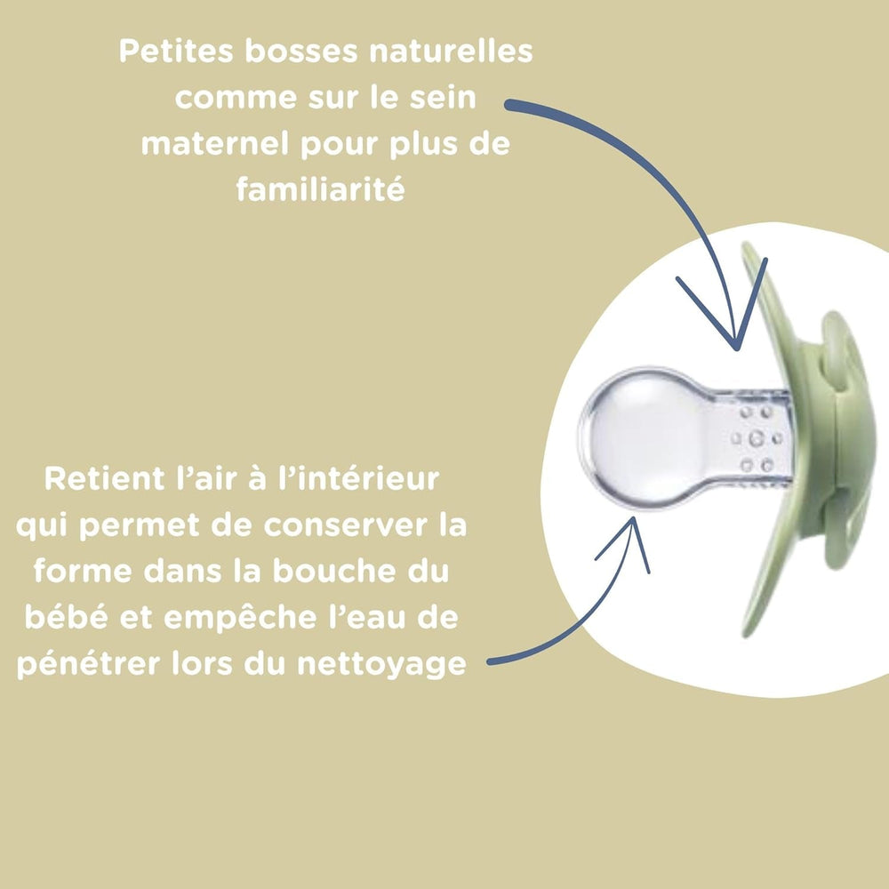 Nuby – Lot de 5 Sucettes et Sucettes Orthodontiques en Silicone Souple | 3 modèles pour le jour et la nuit | 2 modèles qui brillent dans le noir | Sans BPA | Forme semblable à un sein | Pour 18-36 mois