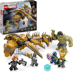 LEGO Marvel Avengers contre. Jeu de construction Léviathan avec figurines de Hulk et Captain America, Loki, Black Widow et Chitauri, ensemble de jeu Avengers pour garçons et filles 7+ 76290 Jeux de construction Besuche den LEGO-Store Titre par défaut
