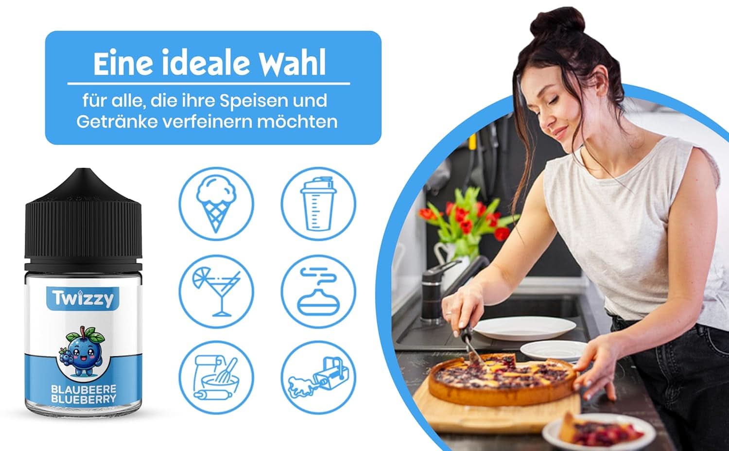 Twizzy Cranberry, Arôme Alimentaire -60 ml - Arôme intense - Idéal pour la pâtisserie Arômes Naty Shop