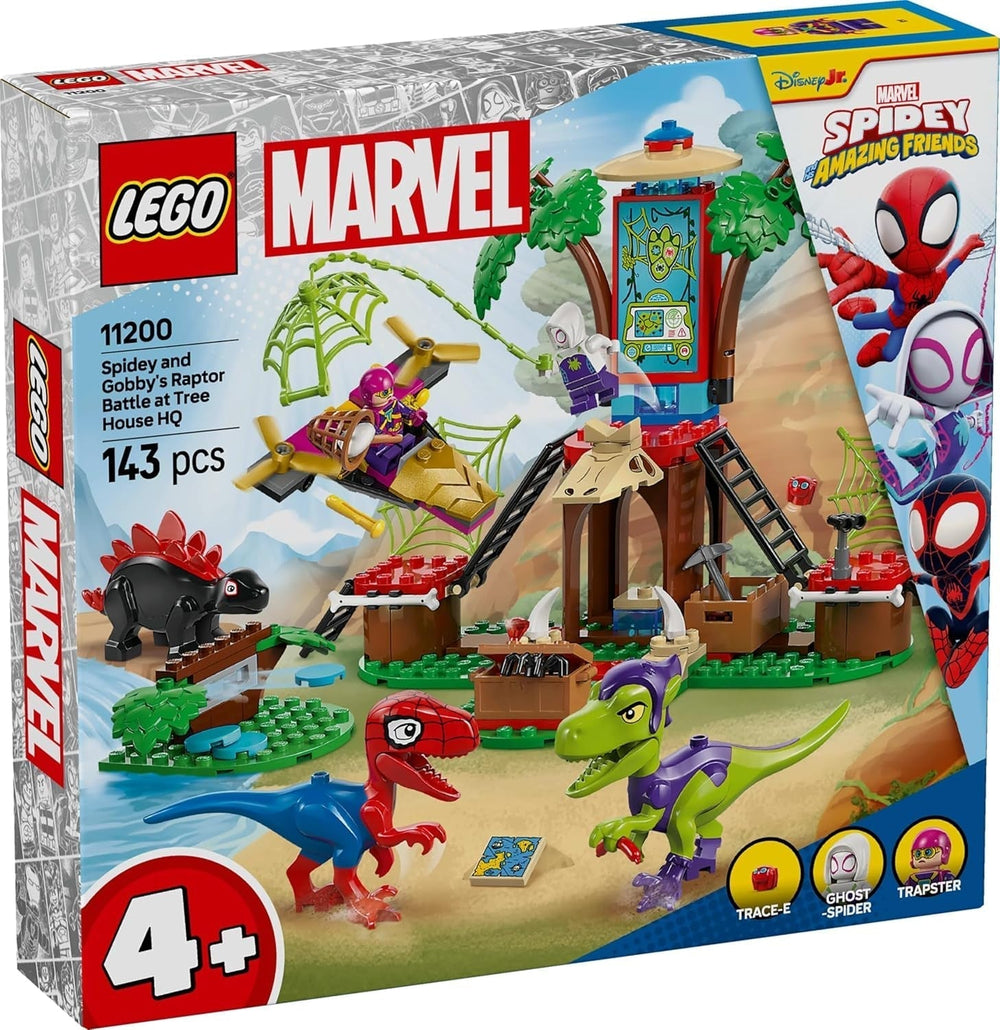 LEGO Marvel Showdown à la cabane dans les arbres : Spidey-Rex contre. Gobby-Raptor, ensemble de construction et de jeu dinosaure, jouet dinosaure cadeau pour garçons et filles à partir de 4 ans, Spidey et ses super amis 11200 ensembles de construction Besuche an LEGO-Store