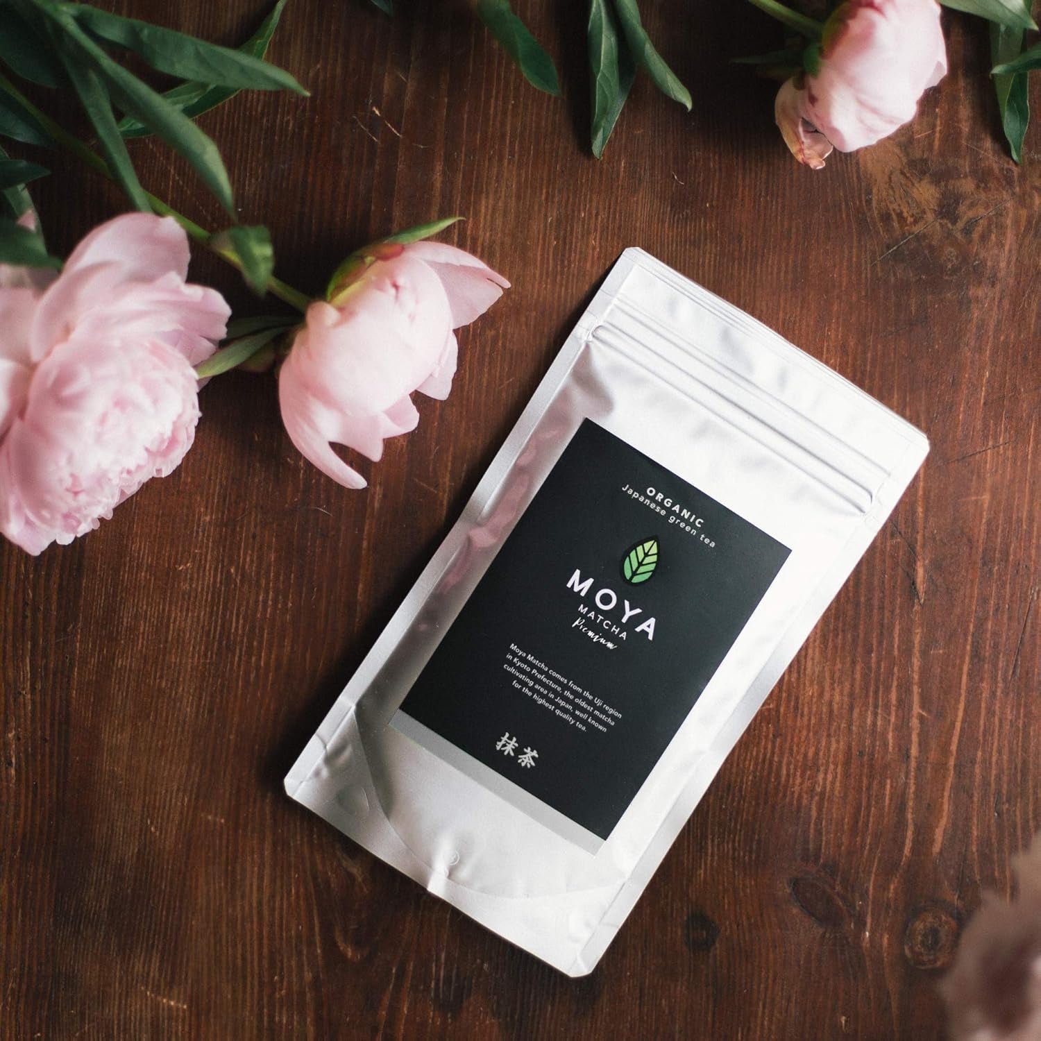 Ceai verde organic Moya Matcha pulbere | 100 g calitate premium pentru ceremonie | Cultivat și recoltat organic în Uji, Japonia | Ceai verde pulbere Matcha | Ideal pentru ceremonia japoneză a ceaiului cu apă