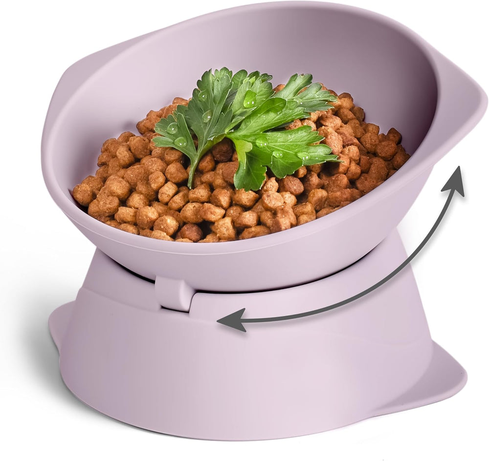 ne&no® Silikon Katzennapf erhöhet mit Verstellbarer Neigung | Futternapf Katze erhöhet | Katzen Futternapf erhöhet | Katzen Napf