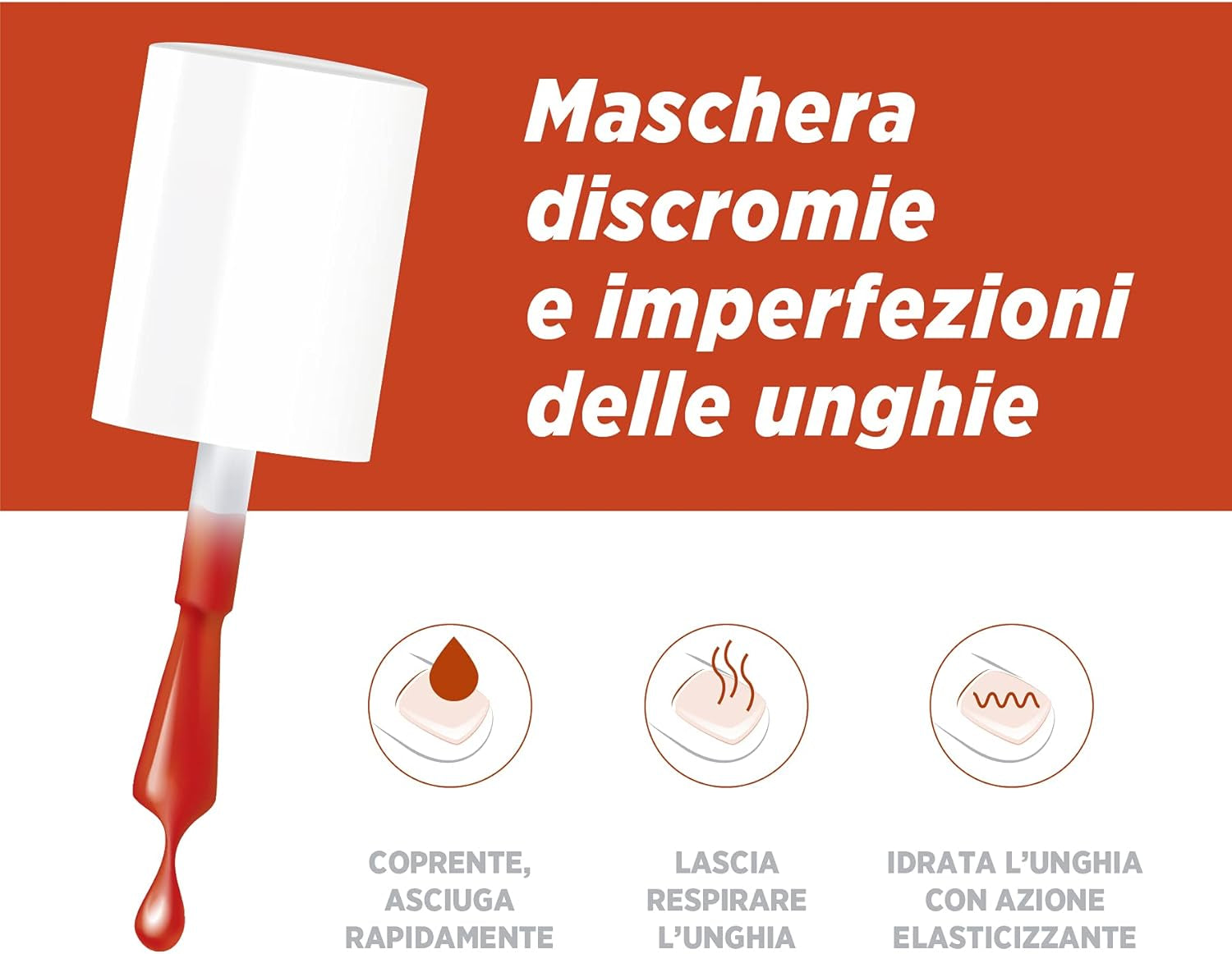 Vernis à ongles Microblock 3 en 1 contre les champignons des ongles, orange foncé, remède contre les champignons des ongles, 5 ml, 16 couleurs