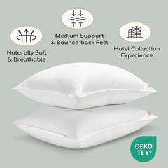 HARBOREST Oreiller de lit de couchage, 2 pièces, peluche de luxe, oreiller alternatif, idéal pour les dormeurs sur le côté et sur le dos, collection hôtelière, oreiller, taille standard/queen, 50,8 x 66 cm Naty Shop Oreillers standards