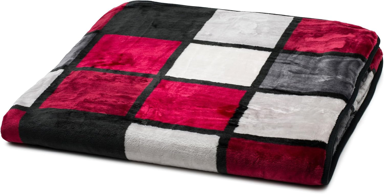 Gözze - Couverture douce et confortable, toucher cachemire, tissu épais 500 G/M², Antigua, 150 X 200 Cm - Moutarde/Noir/Blanc Besuche den Gözze-Store Lits et Couvertures Rouge/Bordeaux/Noir/Blanc