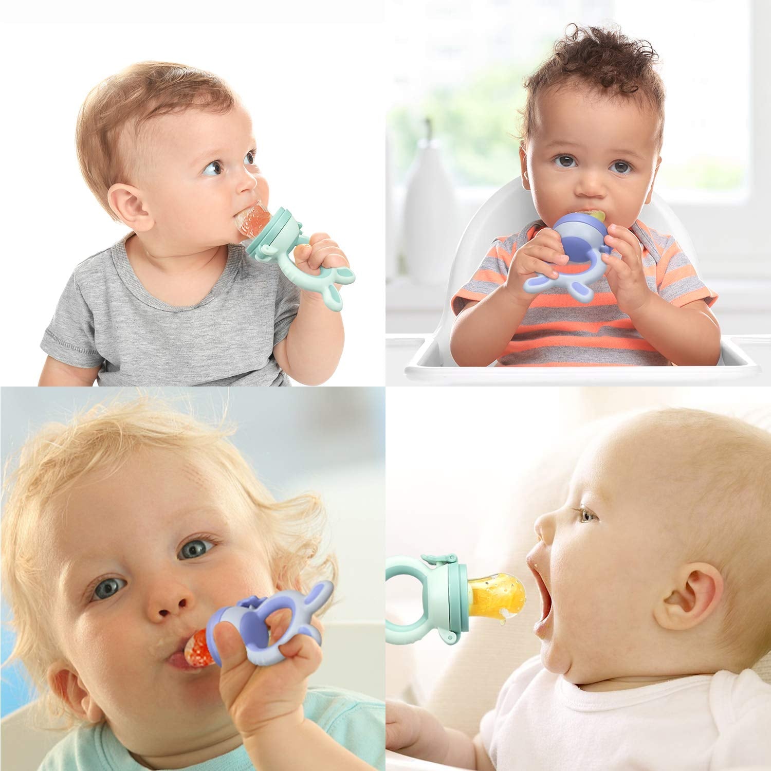 Tétine Pour Bébé/Tétine à Fruit/Tetine Grignoteuse Bebe/Tétine D'alimentation Pour Bébé - Toy de Dentition Pour Bébé, Sans BPA (Pack de 2)