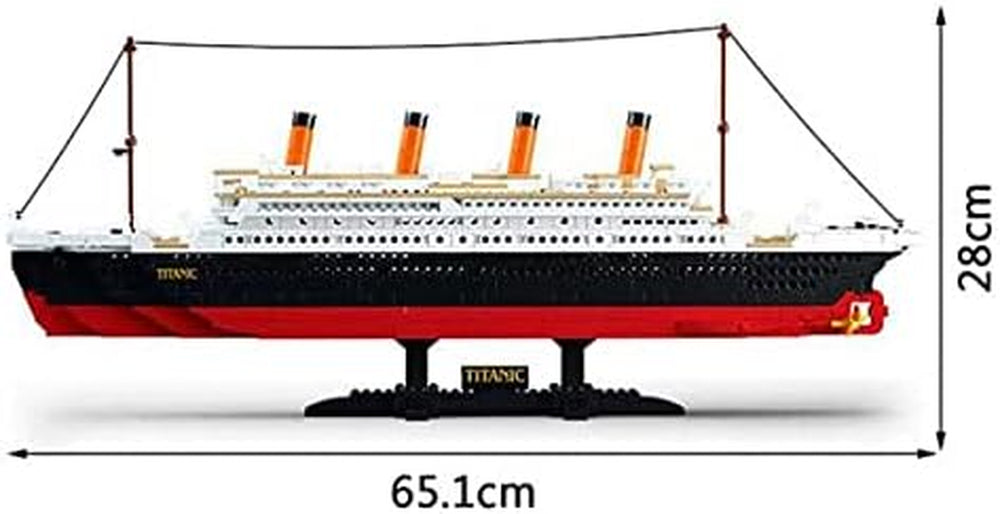 Sluban Klemmbausteine ​​​​​​Sluban SL95337, Großer Bausatz (1012 Teile) [M38-B0577], Spielset, Klemmbausteine, Schifffahrt, mit Spielfigur, Titanic, Mehrfarbig