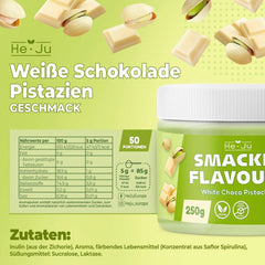 He-Ju, Poudre au goût de chocolat blanc et pistache, 250 grammes Naty Shop Flavors