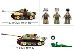 Sluban Klemmbausteine ​​​​WWII - Mittlerer Deutscher Panzer [M38-B0859], Spielset, Klemmbausteine, Soldaten, mit Spielfigur, Army WWII, carie, SL95719