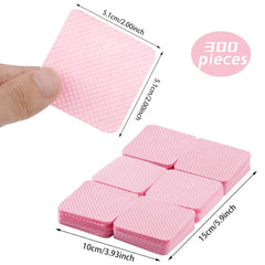 300 pcs Nagellackentferner Pads, Fusselfreie Nägel Wattepads Für Nägel Nagellackentferner Lint Free Nail Wipes Cleaner Gelnägel - Rose